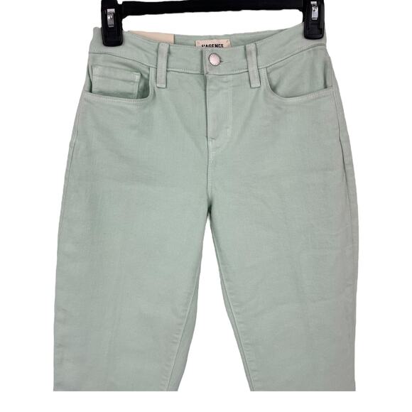 L'Agence jeans High Rise Crop Slim light mint size 24 - Picture 2 of 6